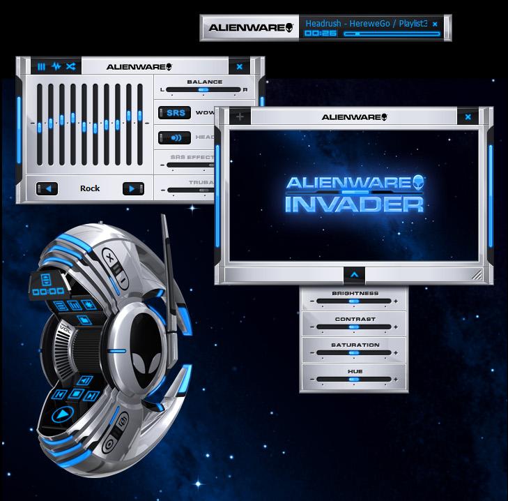 alienware invader windows media player 11 and 10 skin free download